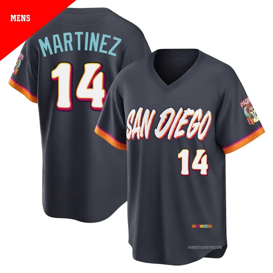 Men's San Diego Padres ＃14 Carmelo Martinez Limited Obsidian 2026 City Connect Stadium Jersey