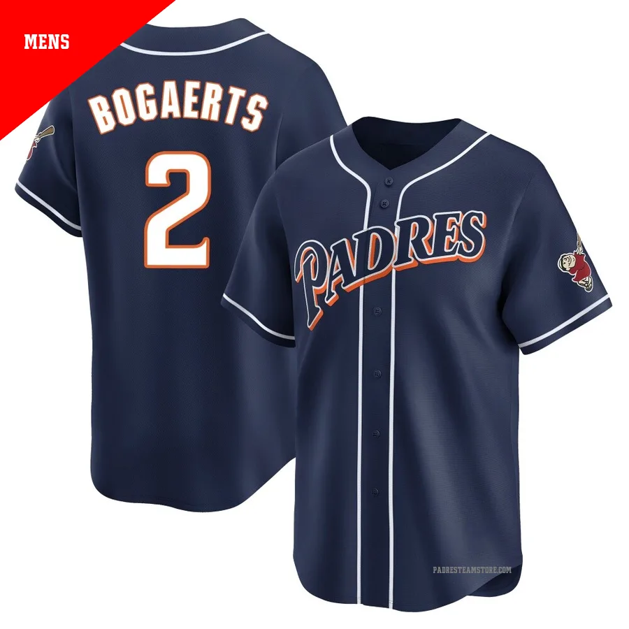 Men's San Diego Padres ＃2 Xander Bogaerts Navy Limited Cooperstown Collection Jersey