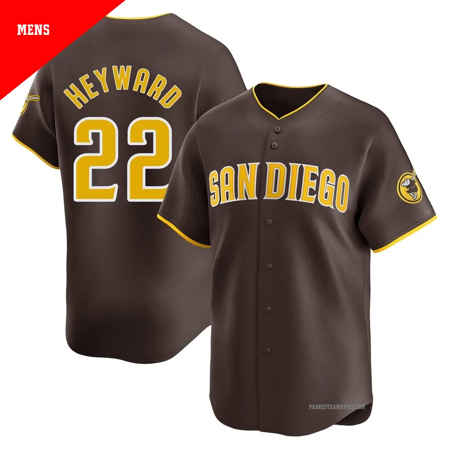 Men's San Diego Padres ＃22 Jason Heyward Brown Limited Away Jersey