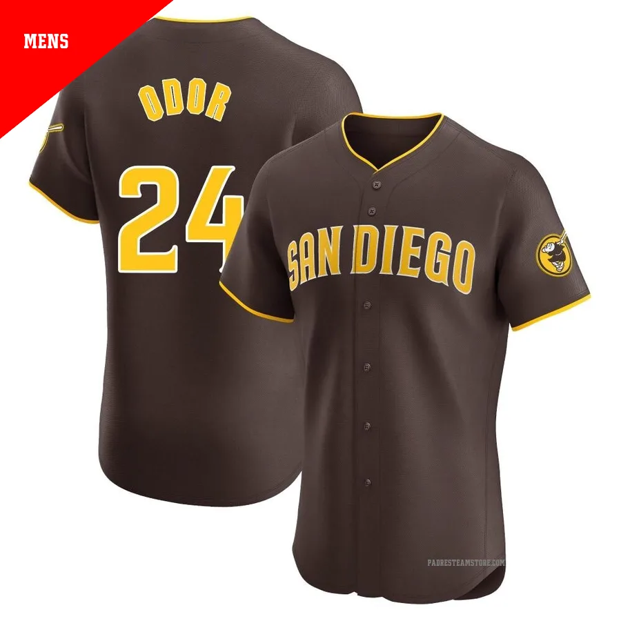 Men's San Diego Padres ＃24 Rougned Odor Brown Elite Road Vapor Premier Jersey