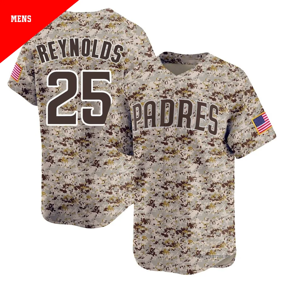 Men's San Diego Padres ＃25 Sean Reynolds Camo Limited 2nd Alternate Jersey