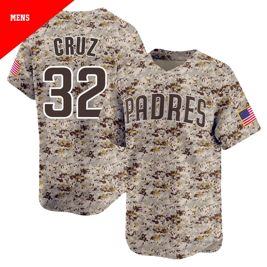 Men's San Diego Padres ＃32 Nelson Cruz Camo Limited 2nd Alternate Jersey