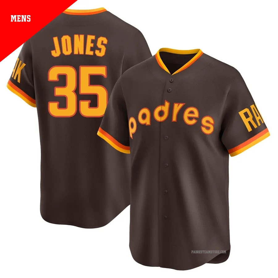Men's San Diego Padres ＃35 Randy Jones Brown Limited Cooperstown Collection Jersey