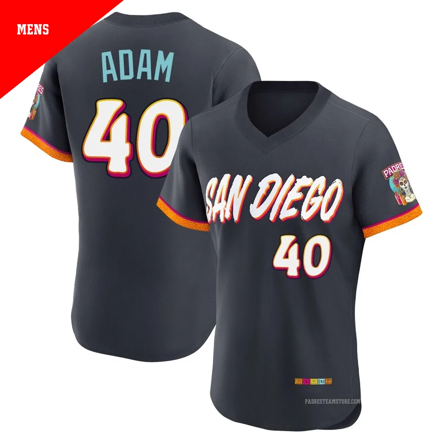Men's San Diego Padres ＃40 Jason Adam Authentic Obsidian 2026 City Connect Stadium Jersey