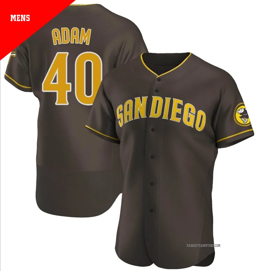 Men's San Diego Padres ＃40 Jason Adam Brown Authentic Road Jersey