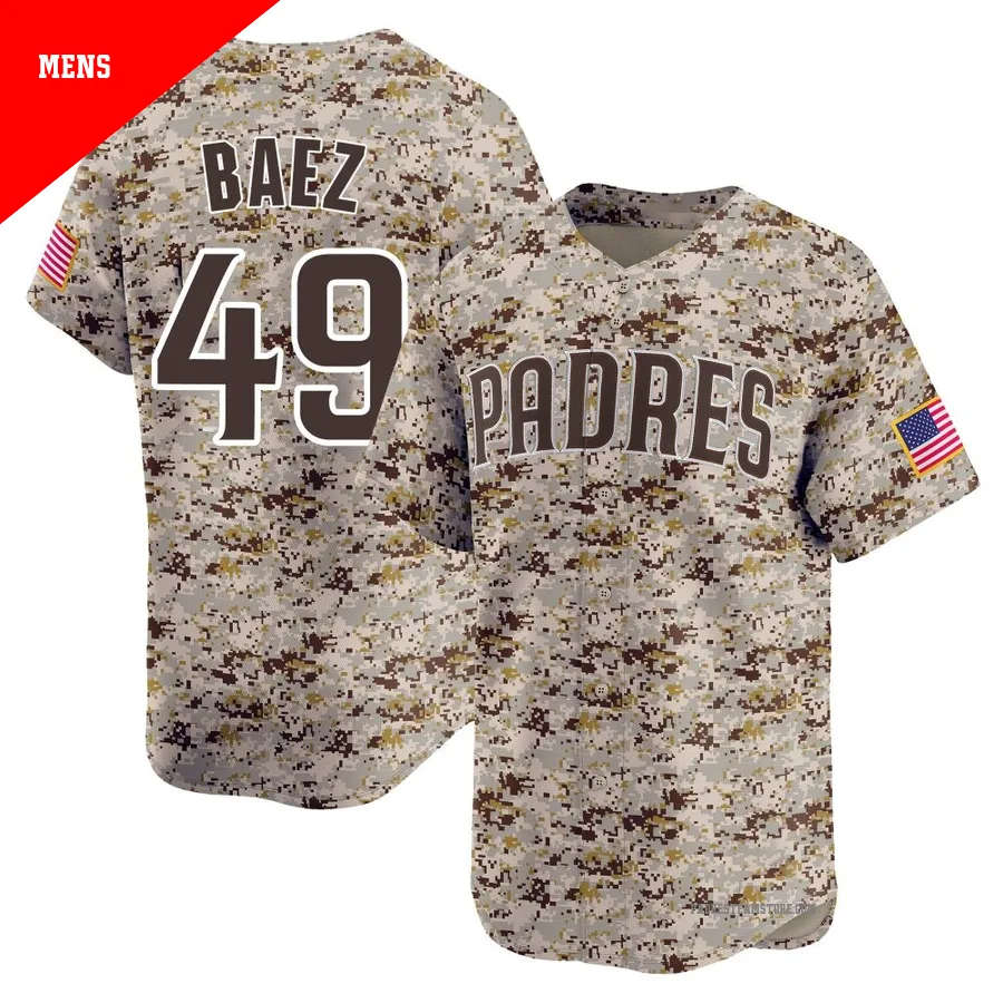 Men's San Diego Padres ＃49 Michel Baez Camo Limited 2nd Alternate Jersey
