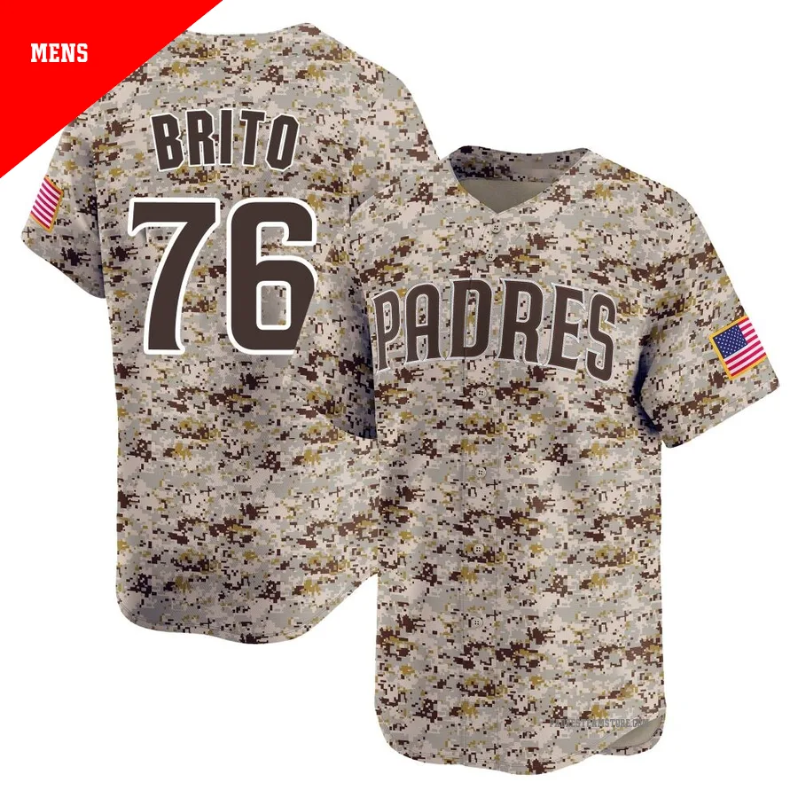 Men's San Diego Padres ＃76 Jhony Brito Camo Limited 2nd Alternate Jersey