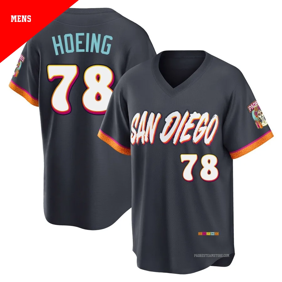 Men's San Diego Padres ＃78 Bryan Hoeing Limited Obsidian 2026 City Connect Stadium Jersey