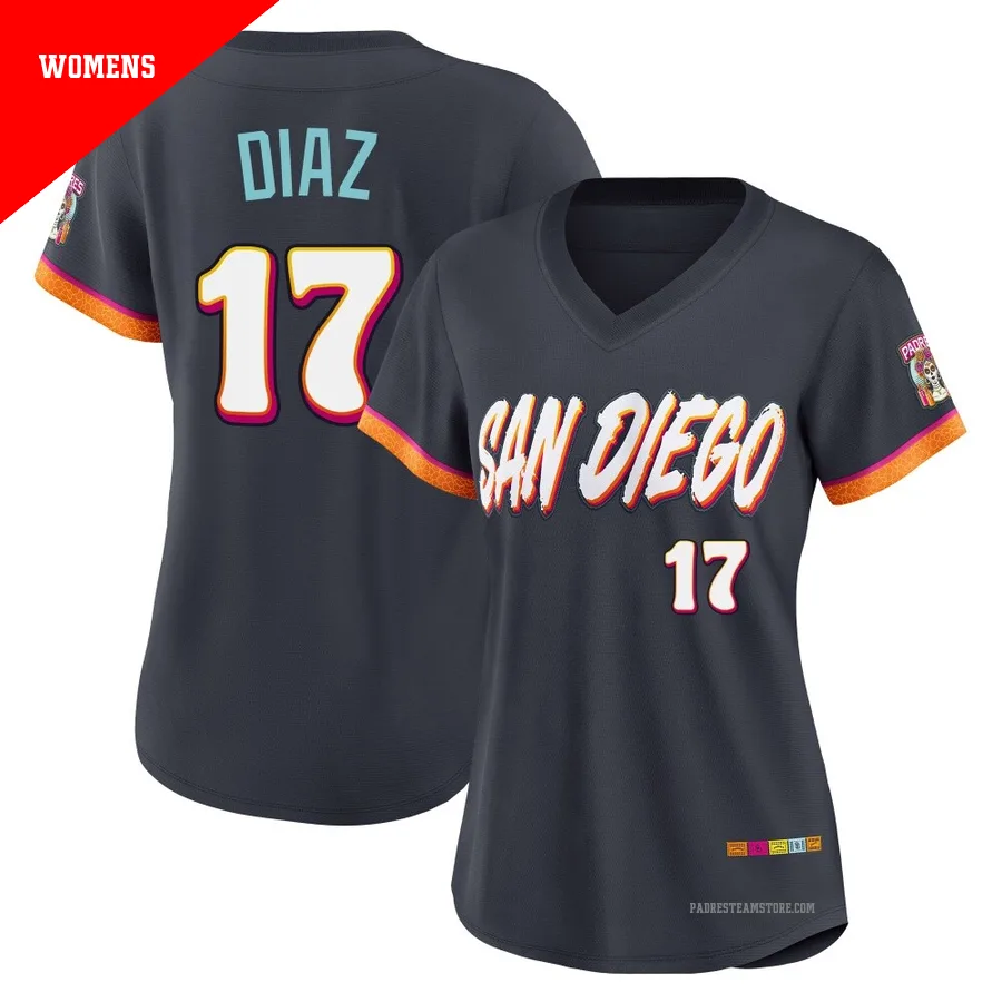 Women's San Diego Padres ＃17 Elias Diaz Limited Obsidian 2026 City Connect Stadium Jersey
