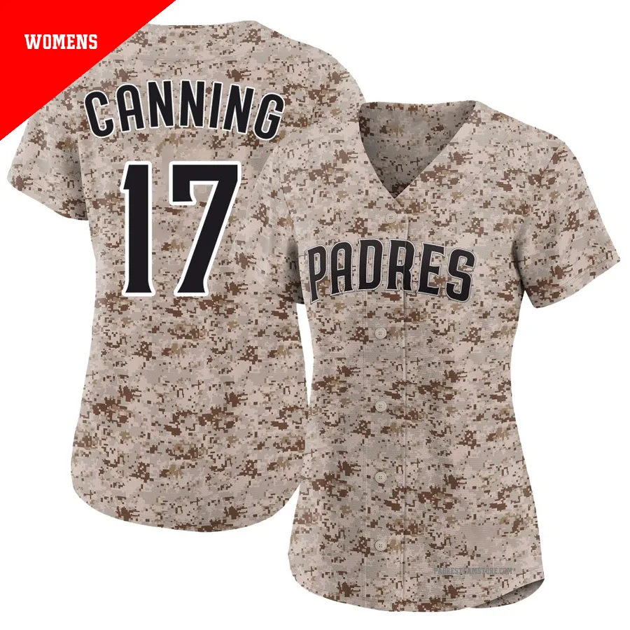 Women's San Diego Padres ＃17 Griffin Canning Camo Limited 2nd Alternate Jersey