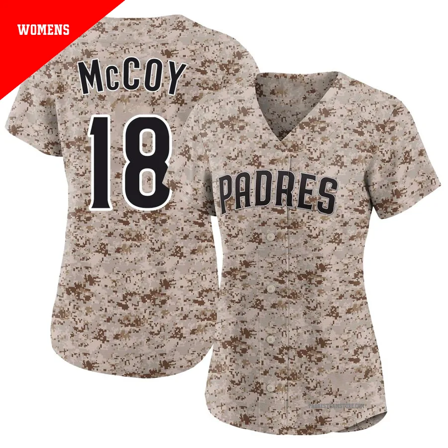 Women's San Diego Padres ＃18 Mason McCoy Camo Limited 2nd Alternate Jersey