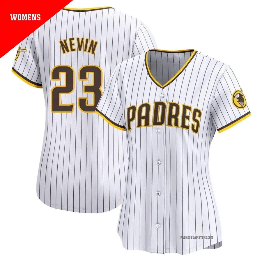 Women's San Diego Padres ＃23 Phil Nevin White Limited Home Jersey