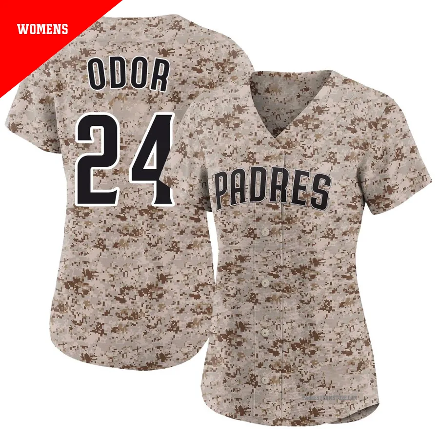 Women's San Diego Padres ＃24 Rougned Odor Camo Limited 2nd Alternate Jersey