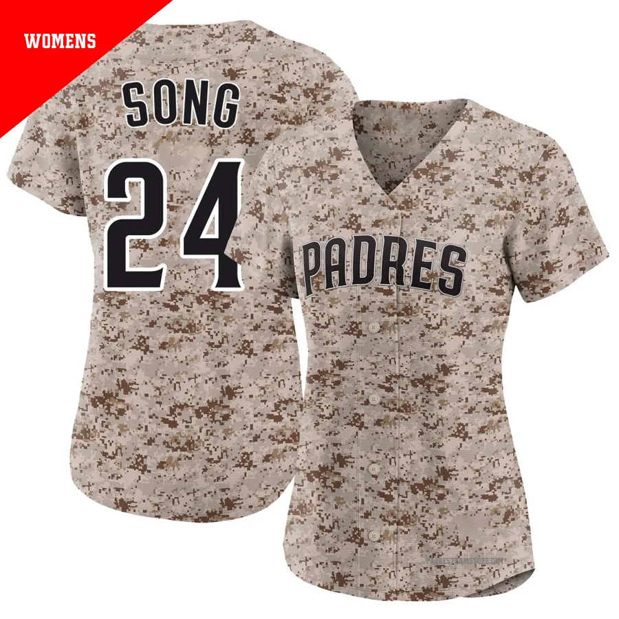 Women's San Diego Padres ＃24 Sung-Mun Song Camo Limited 2nd Alternate Jersey