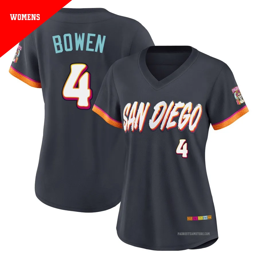 Women's San Diego Padres ＃4 Jase Bowen Limited Obsidian 2026 City Connect Stadium Jersey