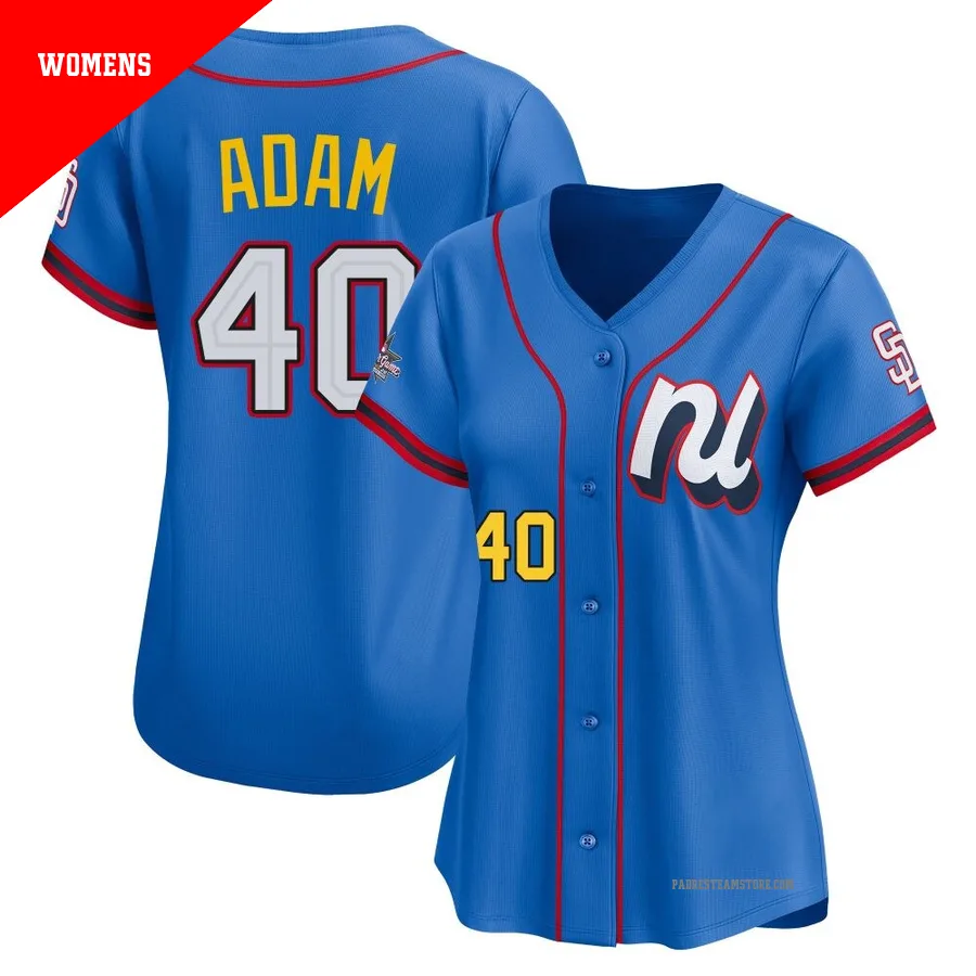 Women's San Diego Padres ＃40 Jason Adam Blue Limited National League 2025 All-Star Edition Jersey