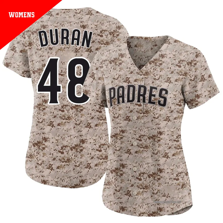 Women's San Diego Padres ＃48 Rodolfo Duran Camo Limited 2nd Alternate Jersey