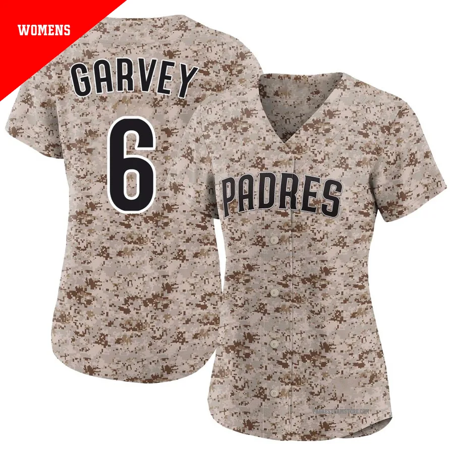 Women's San Diego Padres ＃6 Steve Garvey Camo Limited 2nd Alternate Jersey
