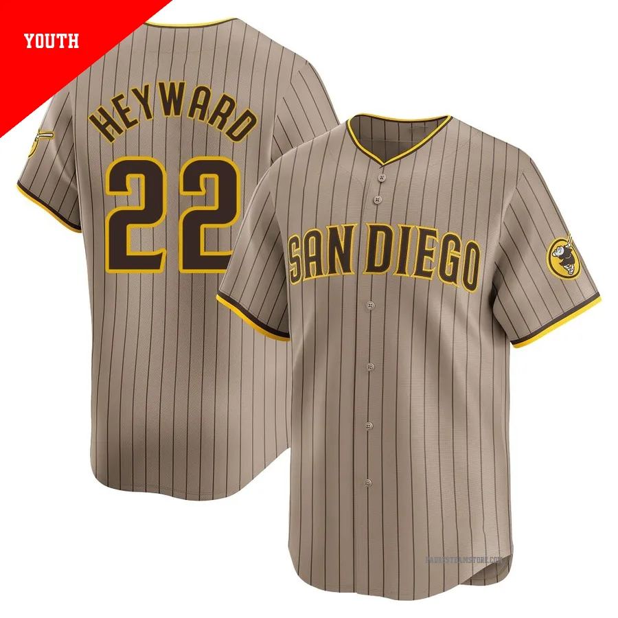 Youth San Diego Padres ＃22 Jason Heyward Limited Tan Alternate Jersey