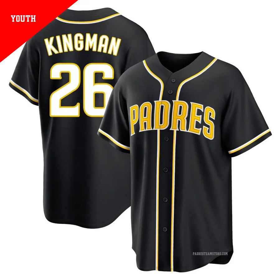 Youth San Diego Padres ＃26 Dave Kingman Black Replica Fashion Out Jersey