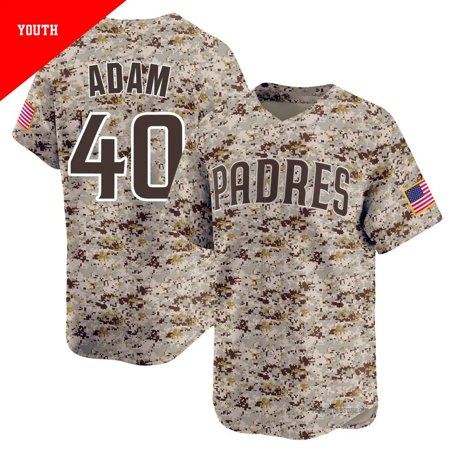 Youth San Diego Padres ＃40 Jason Adam Camo Limited 2nd Alternate Jersey